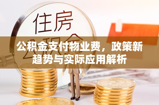 沙河公积金支付物业费，政策新趋势与实际应用解析