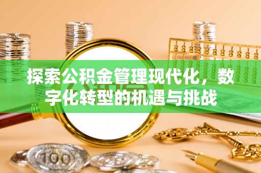 沙河探索公积金管理现代化，数字化转型的机遇与挑战