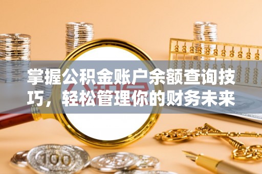 沙河掌握公积金账户余额查询技巧，轻松管理你的财务未来