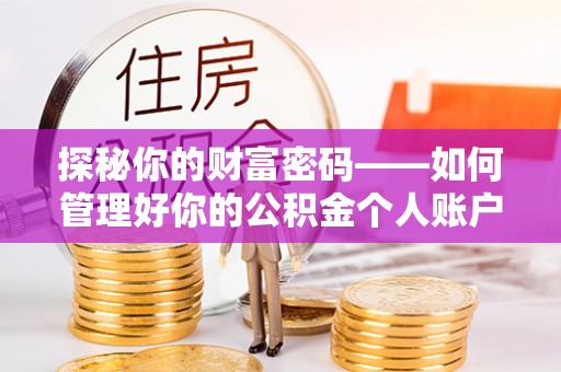 沙河探秘你的财富密码——如何管理好你的公积金个人账户信息