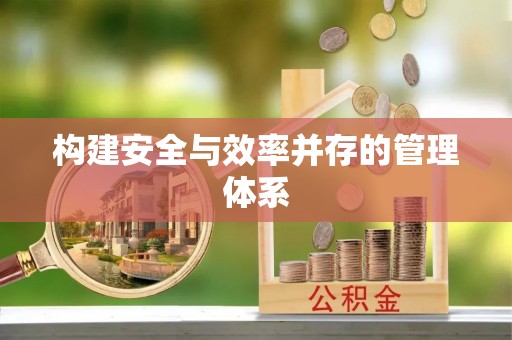 沙河构建安全与效率并存的管理体系