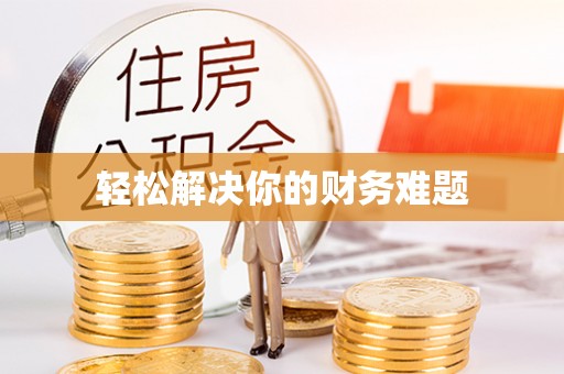 沙河轻松解决你的财务难题