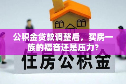 沙河公积金贷款调整后，买房一族的福音还是压力？