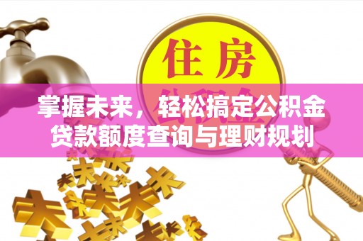 沙河掌握未来，轻松搞定公积金贷款额度查询与理财规划