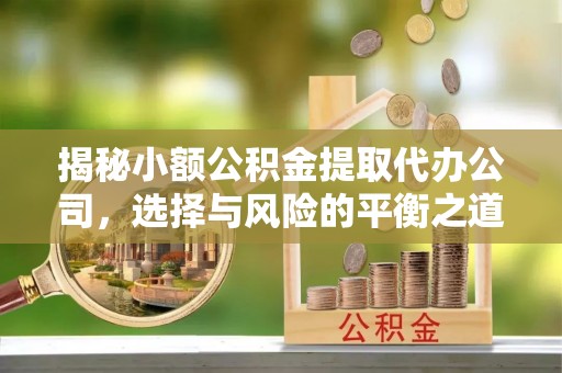 沙河揭秘小额公积金提取代办公司，选择与风险的平衡之道