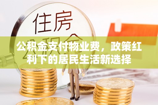 沙河公积金支付物业费，政策红利下的居民生活新选择