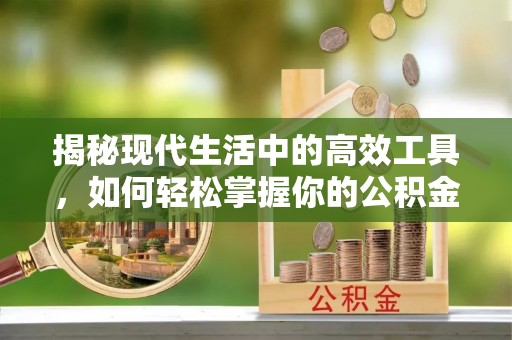 沙河揭秘现代生活中的高效工具，如何轻松掌握你的公积金查询方式