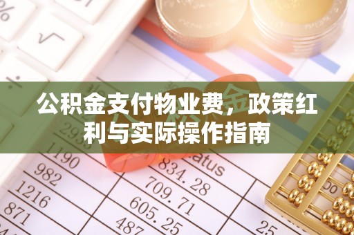 沙河公积金支付物业费，政策红利与实际操作指南