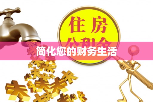 沙河简化您的财务生活
