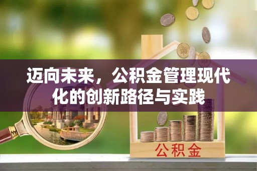 沙河迈向未来，公积金管理现代化的创新路径与实践