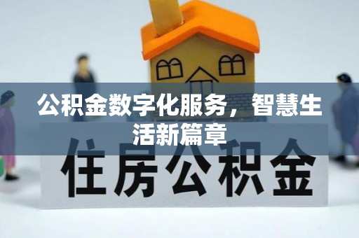 沙河公积金数字化服务，智慧生活新篇章
